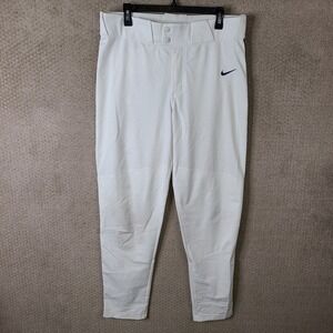 Nike Baseball Pants Mens Large White Uniform Athletic Polyester BQ6435 101